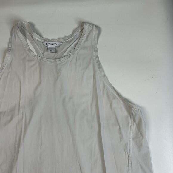Athleta Tank Top Womens XLT Racerback Nylon White Athletic Running - Picture 4 of 8